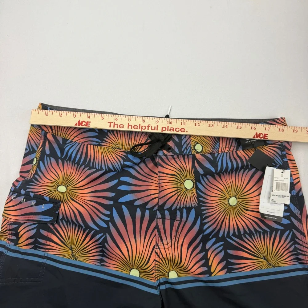 Rip Curl Board Shorts Mens 36 Black Floral Print Combined 2.0 03MMBO Stretch
